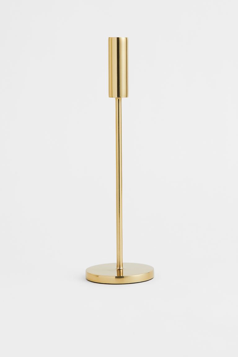 Tall Candlestick Holder - Gold