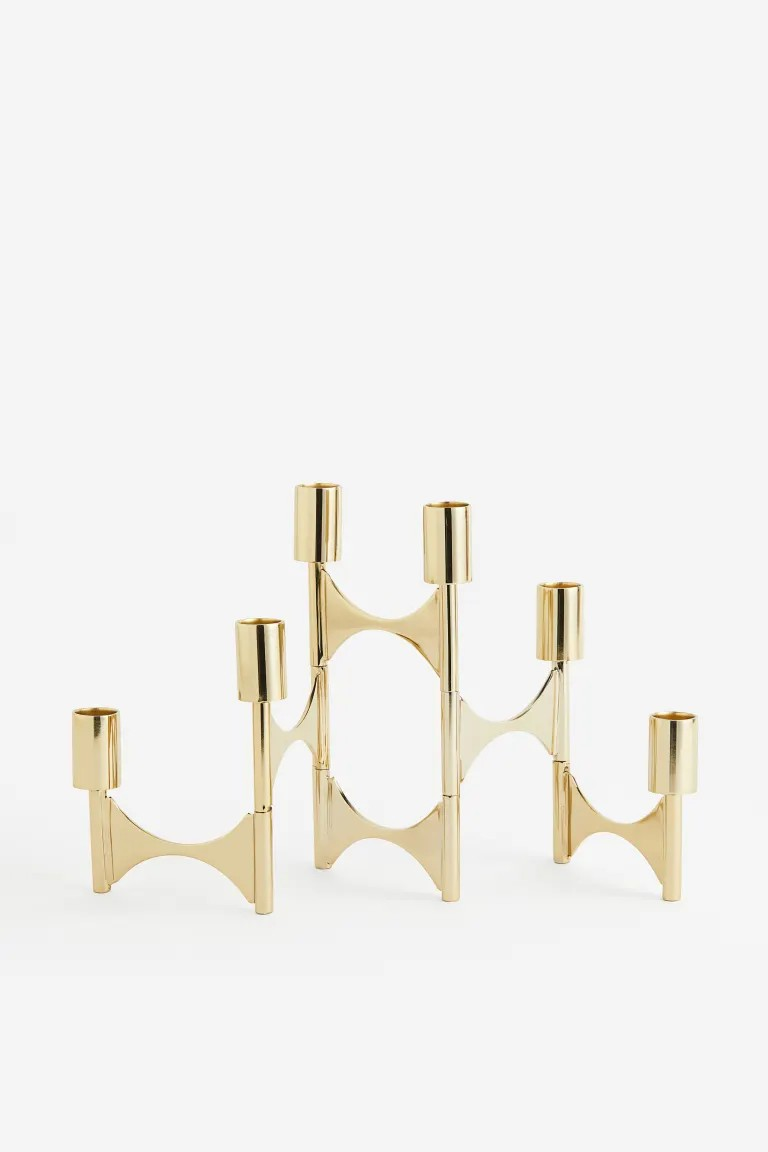 Candle Holder - 6 Candles - Gold