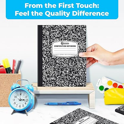 Composition Notebook Wide Ruled 5 Pack, 200 Pages (100 Sheets), 9-3/4 x 7-1/2
