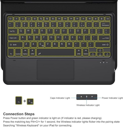 Eastcoo Keyboard iPad Pro 12.9 Inch - Grey