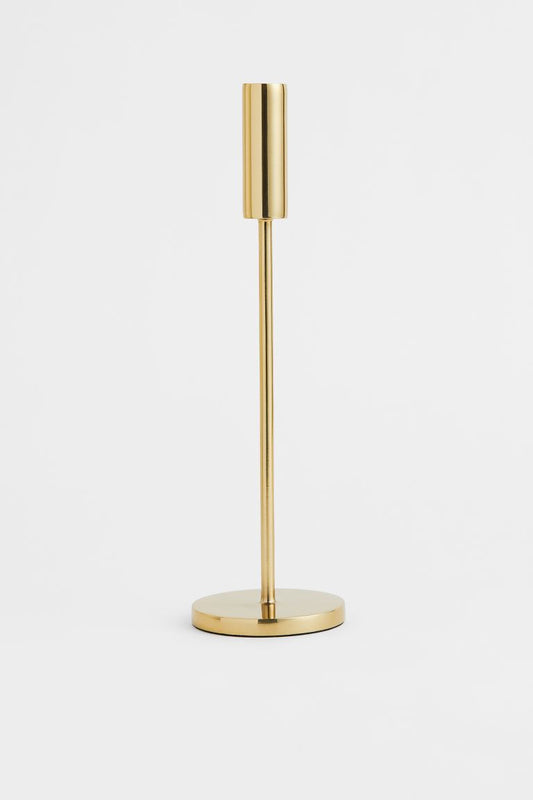 Tall Candlestick Holder - Gold