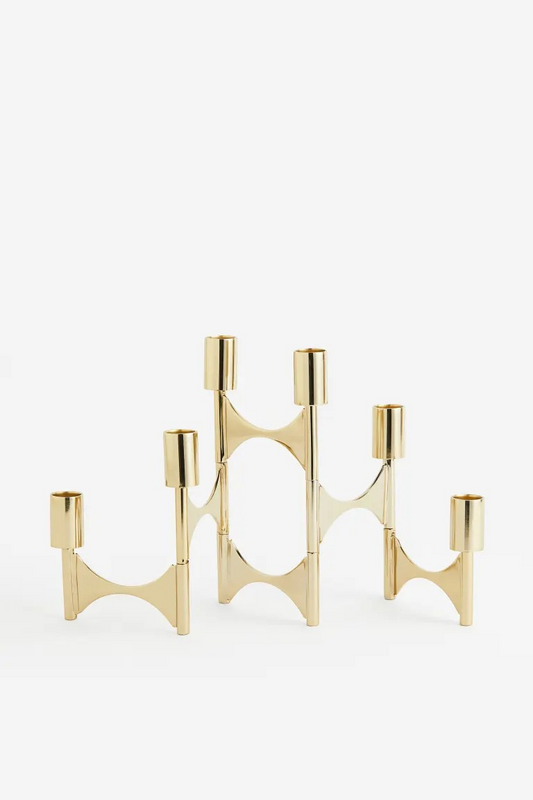Candle Holder - 6 Candles - Gold